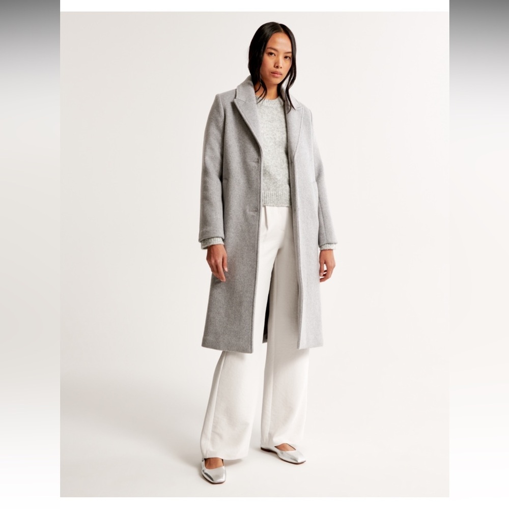 Abercrombie & Fitch Wool Blend Tailored Topcoat